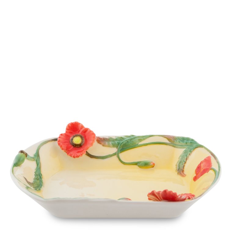 Блюдо из фарфора Маки Pavone FM-07/10, фотография сбоку