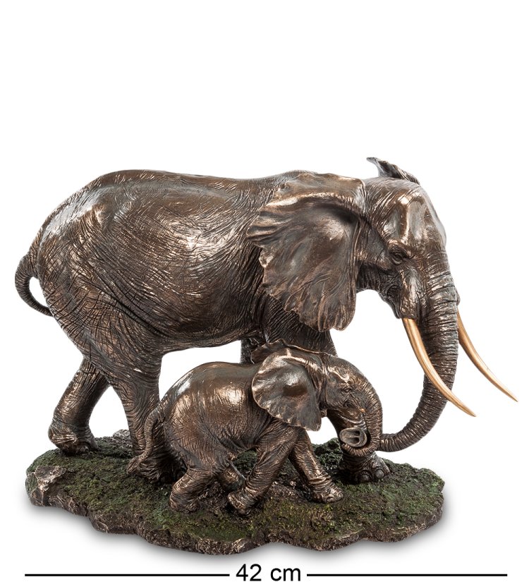 Статуэтка Слон с детенышем Veronese WS-772