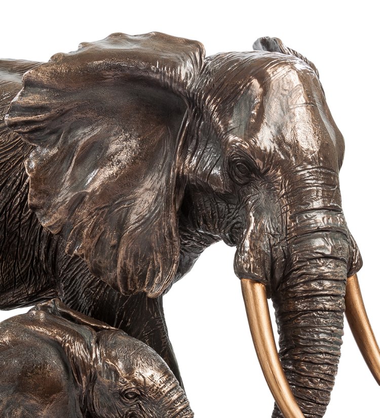 Статуэтка Слон с детенышем Veronese WS-772, увеличенный вид слона