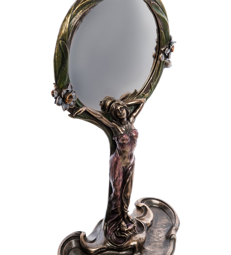 Зеркало Девушка с цветами Veronese WS-970, вид профиль