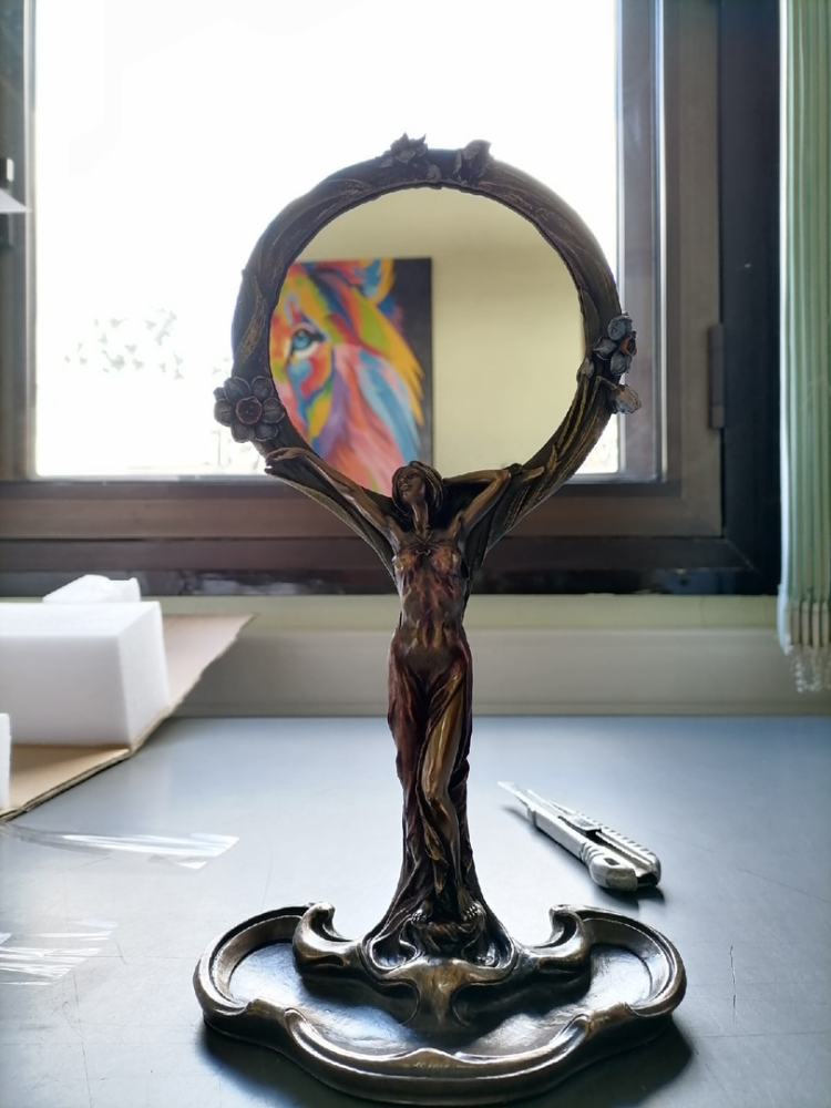 Зеркало Девушка с цветами Veronese WS-970, фото со склада портретный вид