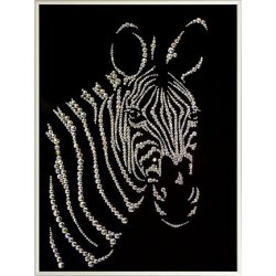 Картина Зебра c кристаллами Swarovski