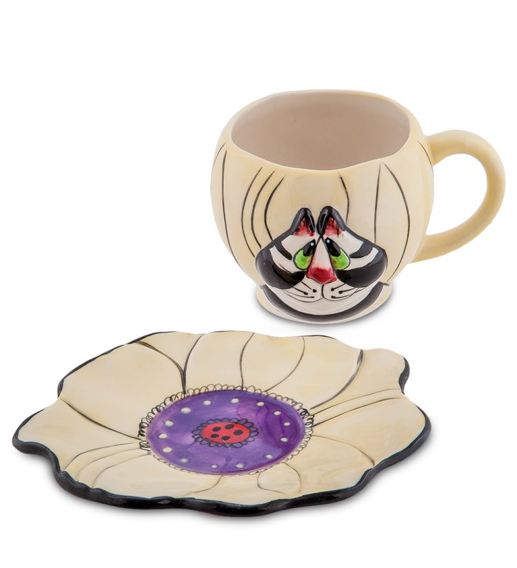 Чайная пара Кот Кланси Blue Sky BS- 20, фотография сбоку