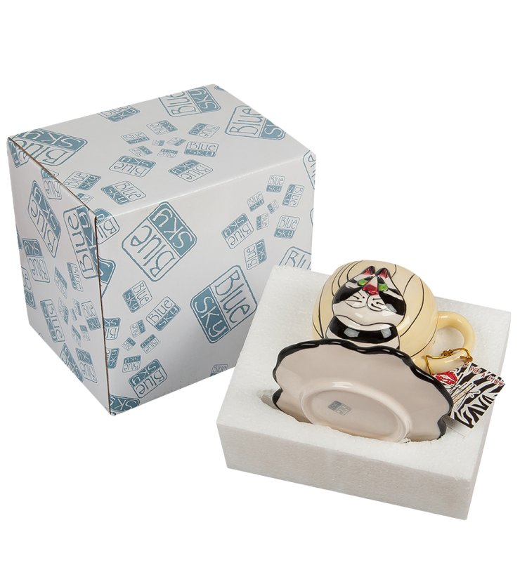 Чайная пара Кот Кланси Blue Sky BS- 20, фотография в упаковке