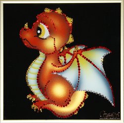 Картина Дракоша 2 c кристаллами Swarovski