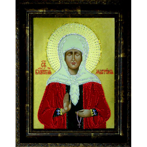 Икона с кристаллами Swarovski - Матрона