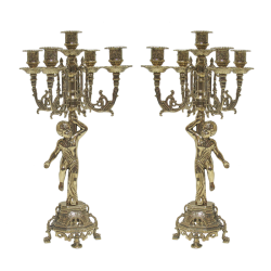 Комплект из двух канделябров на 5 свечи Купидон