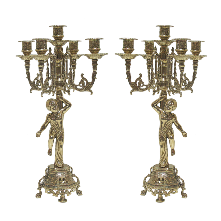 Комплект из двух канделябров на 5 свечи Купидон Alberti Livio AL-82-107