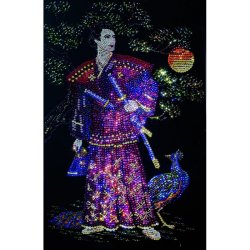 Картина Самурай c кристаллами Swarovski