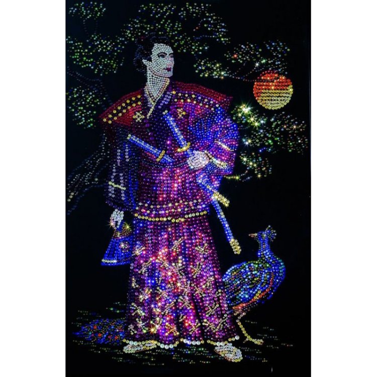 Картина Самурай c кристаллами Swarovski