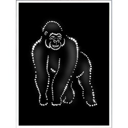 Картина Символ года Обезьяна c кристаллами Swarovski