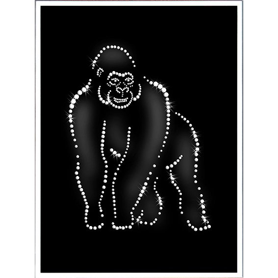 Картина Символ года Обезьяна c кристаллами Swarovski