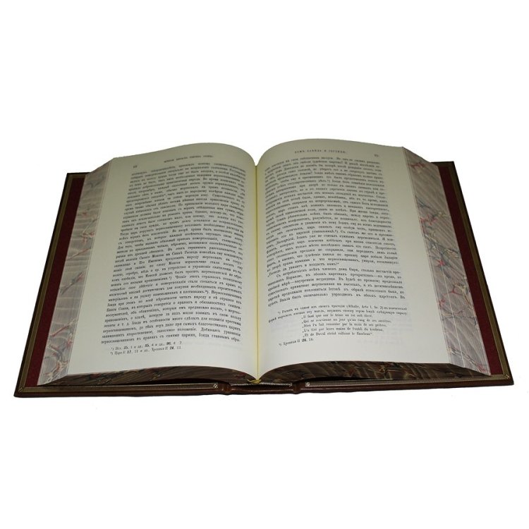 Книга кожаном переплете История Евреев: От древнейших времен до настоящего, репринтное издание BG3600R, фотография разворота