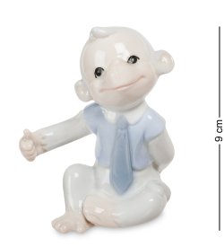 Статуэтка из фарфора Обезьянка в галстуке