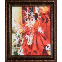 Картина Королева бала c кристаллами Swarovski