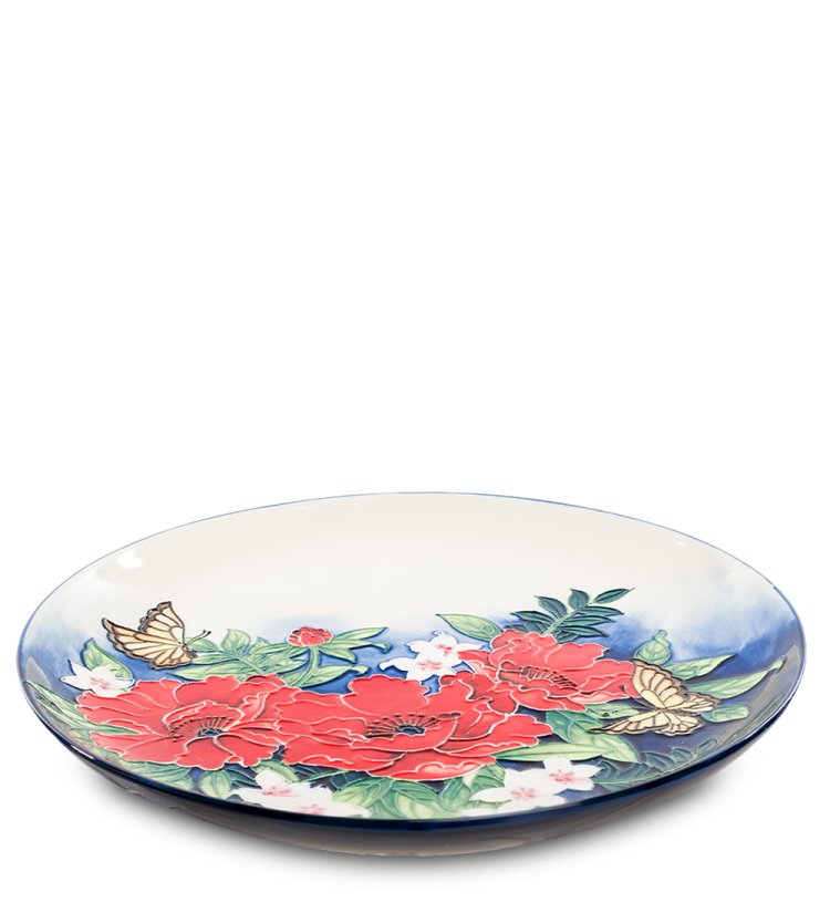 Блюдо из фарфора Цветочная поляна Pavone JP-852/ 1, фотография сбоку