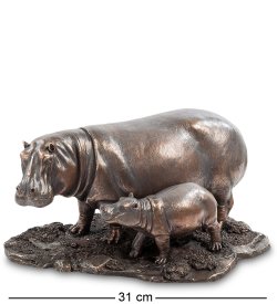 Статуэтка Бегемот с детенышем
