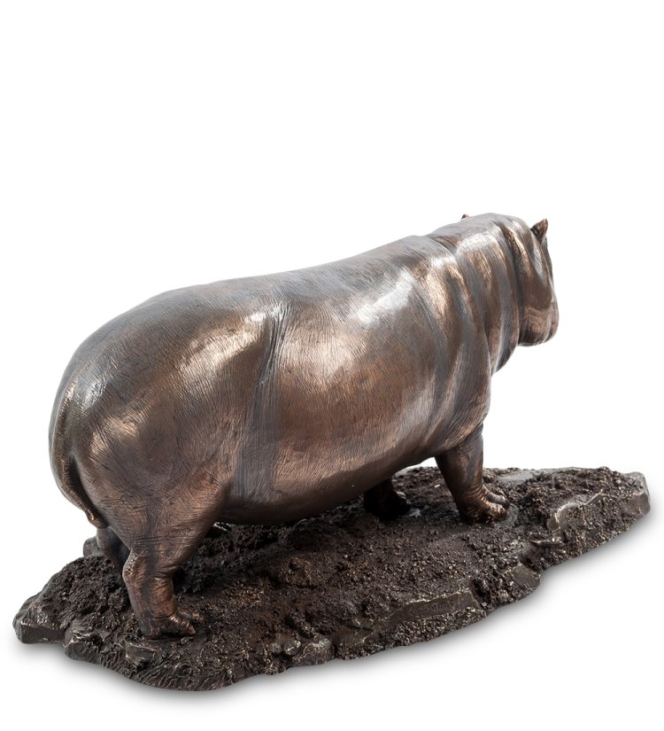 Статуэтка Бегемот с детенышем Veronese WS-773, оборотная сторона