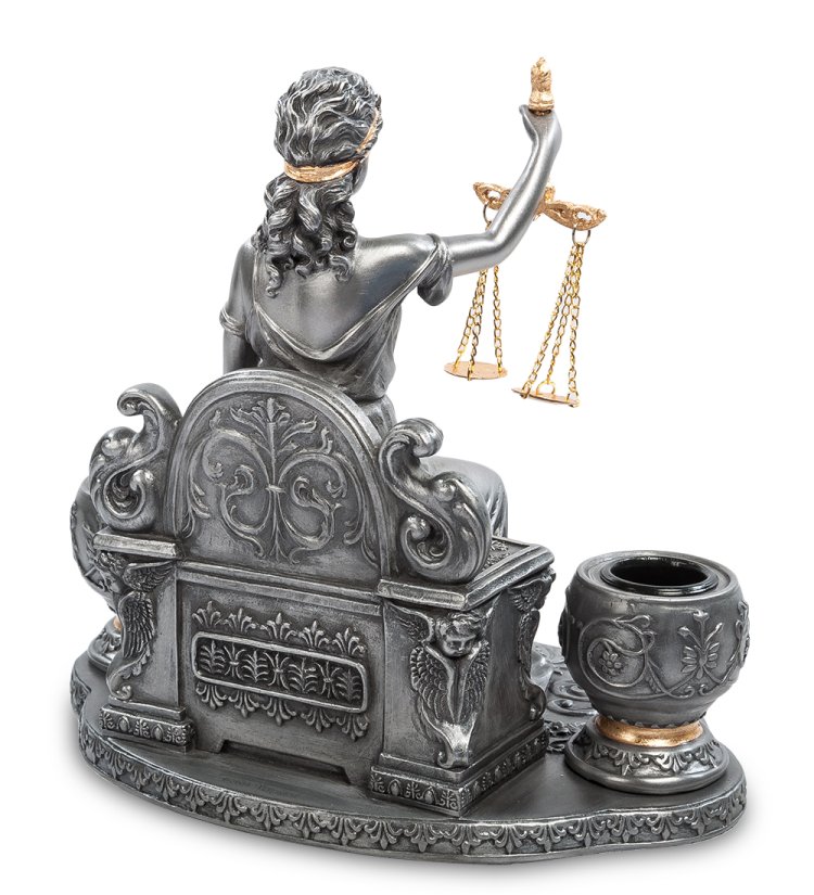 Статуэтка-подсвечник Фемида - Золотые Весы Veronese WS-14, оборотная сторона