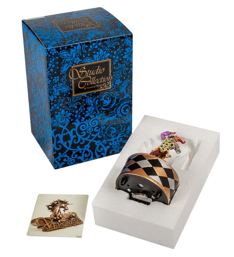 Музыкальная Статуэтка Танцующий Шут Veronese WS-672, упаковочный вид