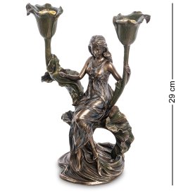 Статуэтка-подсвечник Девушка с цветами