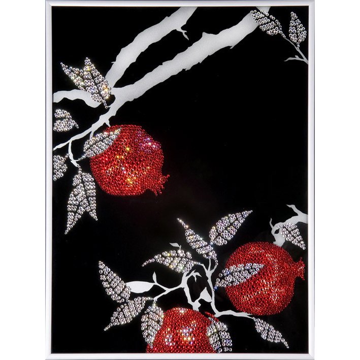 Картина Ветви граната c кристаллами Swarovski