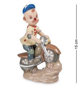 Статуэтка из фарфора Клоун на скутере