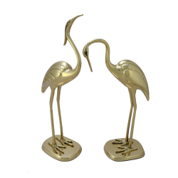 Статуэтка из бронзы Пара золотых журавлей