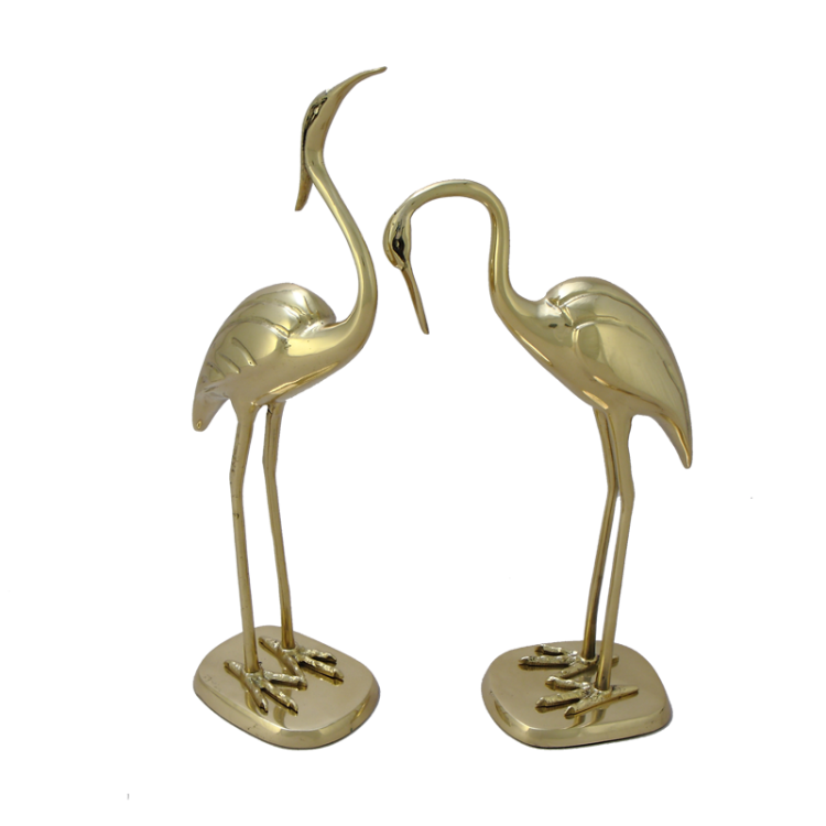 Статуэтка из бронзы Пара золотых журавлей Bello De Bronze BP-12015-D