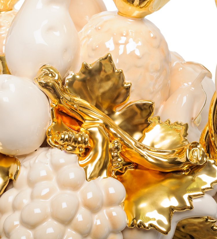 Статуэтка декоративная композиция Корзина с фруктами Ahura, фотография крупным планом