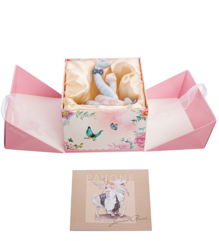 Фигурка из фарфора Пара влюбленных змей Pavone JP-51/ 1, упаковочный вид