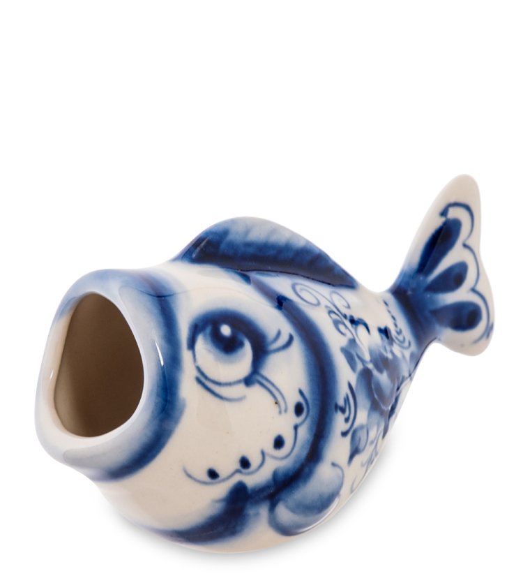 Подставка для зубочисток Рыба Голубая гжель ГЛ-598