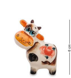 Статуэтка Бык Гриша Цветная гжель символ 2021 года