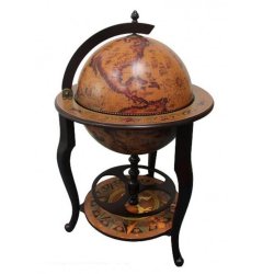 Глобус-бар напольный со средневековой картой, сфера 45