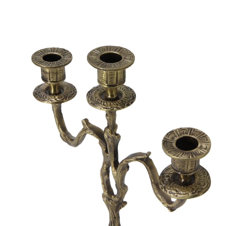 Канделябр на 3 свечи Асти, цвет антик Bello De Bronze BP-14038-A, фотография рожков