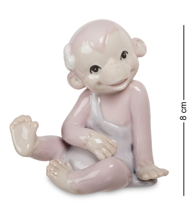 Статуэтка из фарфора Розовая Обезьянка Pavone JP-81/ 8