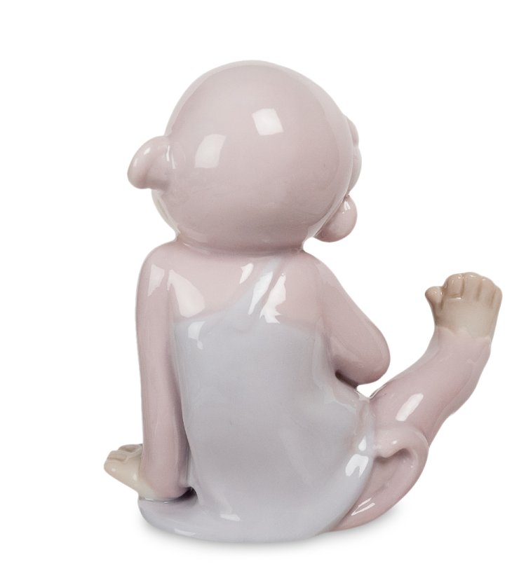 Статуэтка из фарфора Розовая Обезьянка Pavone JP-81/ 8, фотография со спины