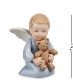 Статуэтка из фарфора Ангелочек с медвежонком