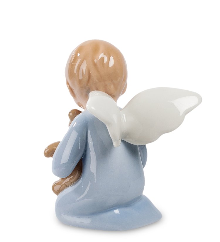 Статуэтка из фарфора Ангелочек с медвежонком Pavone CMS-11/41, фотография со спины