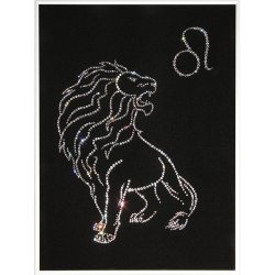 Картина Лев c кристаллами Swarovski