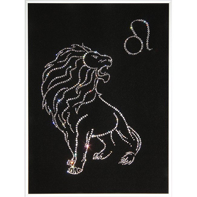 Картина Лев c кристаллами Swarovski