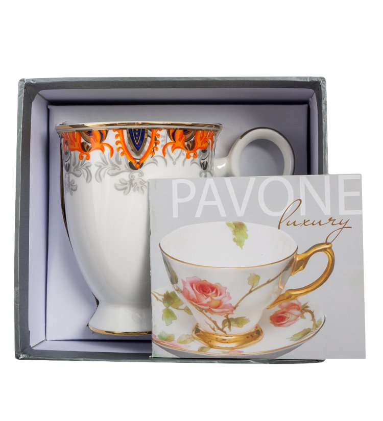 Кружка из фарфора Риомаджоре Riomaggiore Pavone JK-224, упаковочный вид