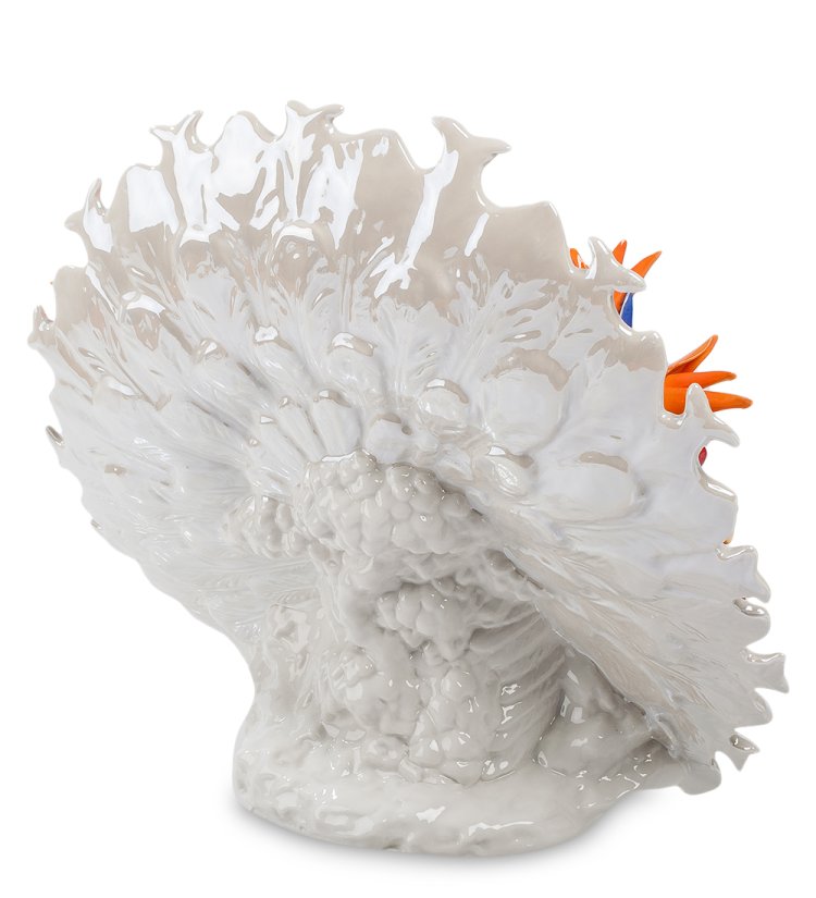 Музыкальная статуэтка из керамики Павлин Pavone CMS-15/39, фотография со спины