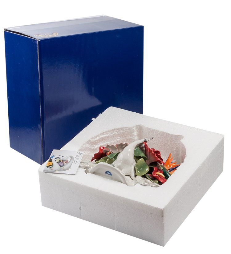 Музыкальная статуэтка из керамики Павлин Pavone CMS-15/39, фотография снизу