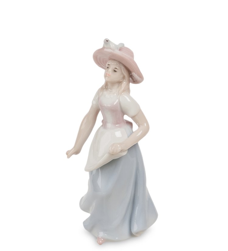 Фарфоровая статуэтка Молодая Хозяюшка Pavone JP-29/46, фотография сбоку
