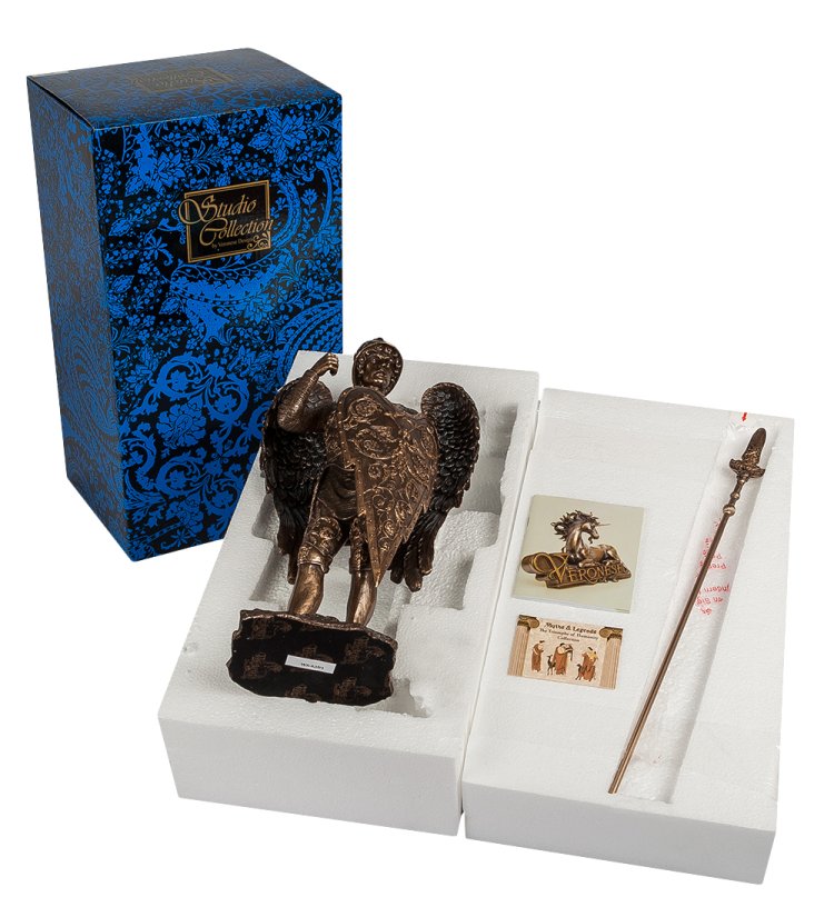 Статуэтка Святой Архангел Михаил с медным щитом Veronese WS-635/ 1, упаковочный вид