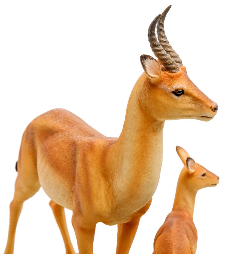 Статуэтка Газель с детенышем Veronese WS-774, увеличенный вид профиль