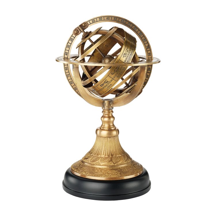 Армиллярная сфера на черной подставке 