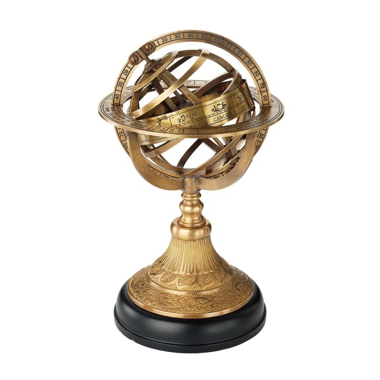 Армиллярная сфера на черной подставке, фотография 2