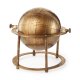 Винтажный глобус из латуни, высота 20 см 